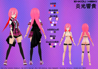 Enkou Hibiki Idol V2 Reference Sheet